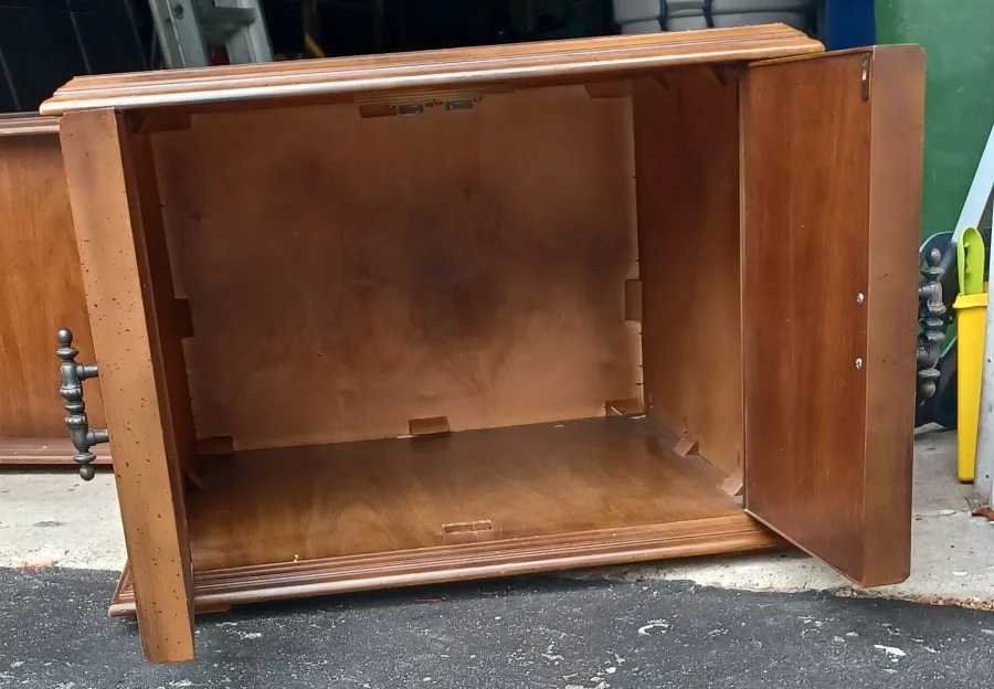 Vintage Wood Side Table with Storages(  Set of two) image indicator(2)