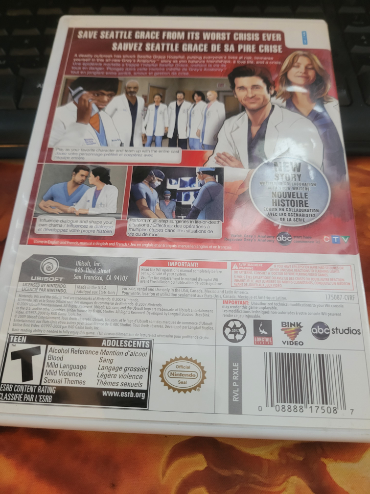 Grey's Anatomy The Video Game for Wii - photo 2