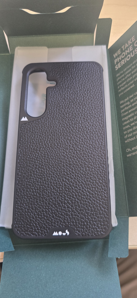 Mous S25 Leather Phone Case - Black