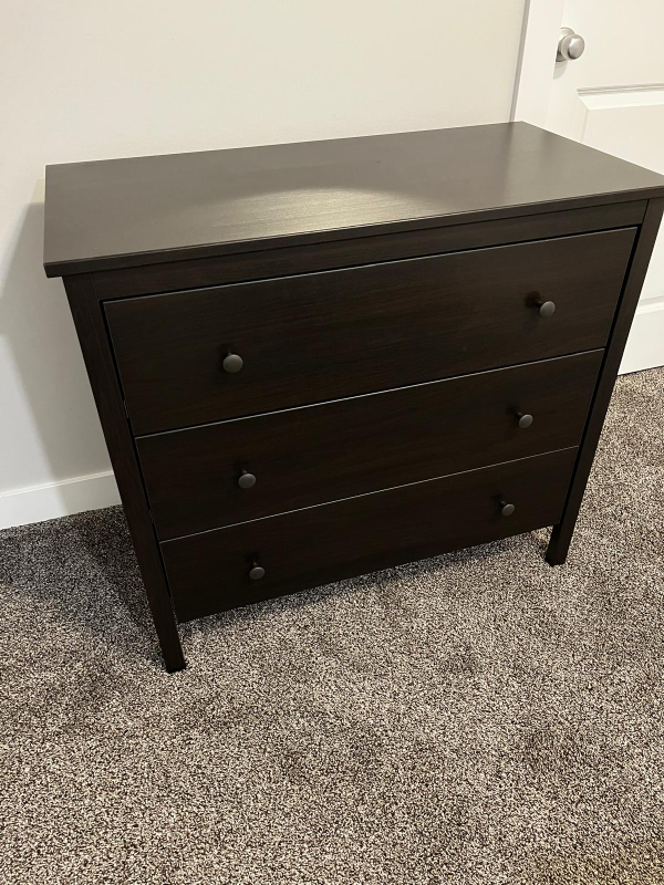 IKEA Hemnes 3-drawer chest, dark brown