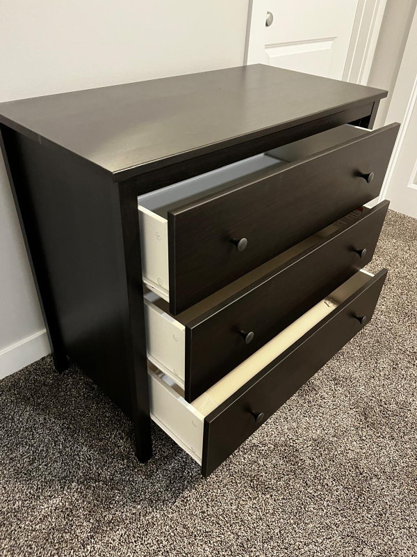 IKEA Hemnes 3-drawer chest, dark brown - photo 2