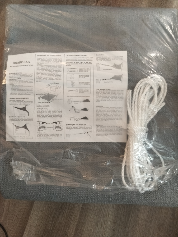 20x20 Shade Sail, Grey - photo 2