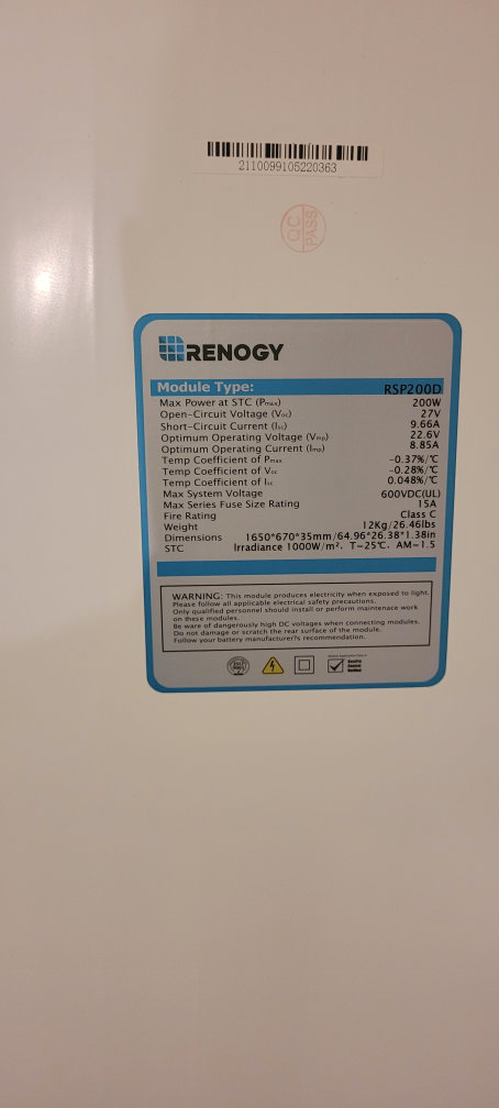 Renogy 200W Solar Panel - photo 3