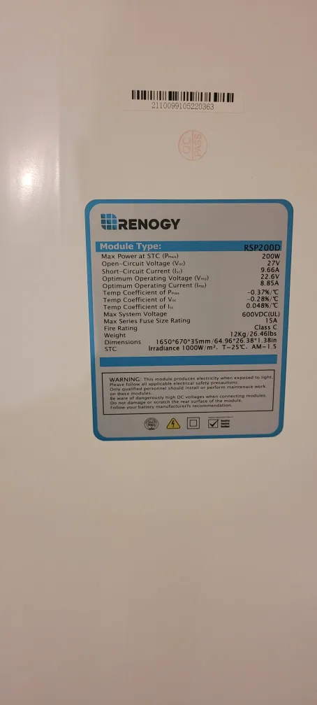 Renogy 200W Solar Panel image indicator(3)