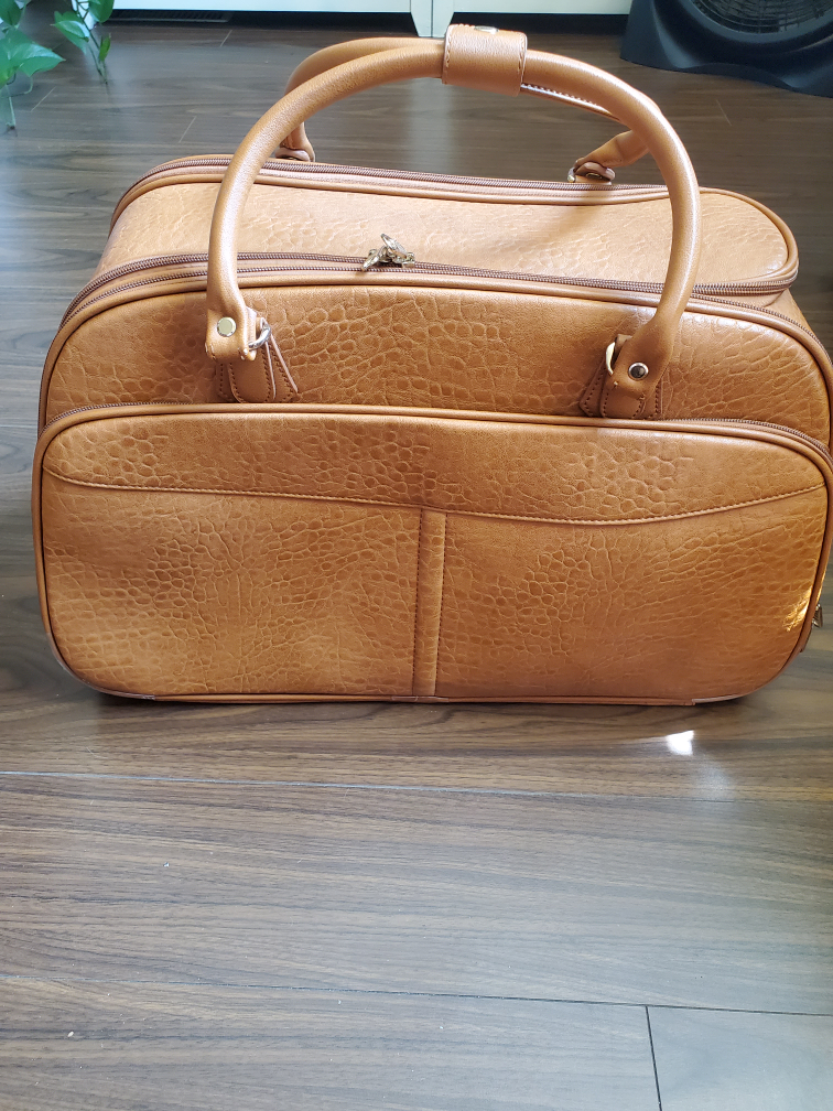 Rolling Suitcase Luggage - Brown