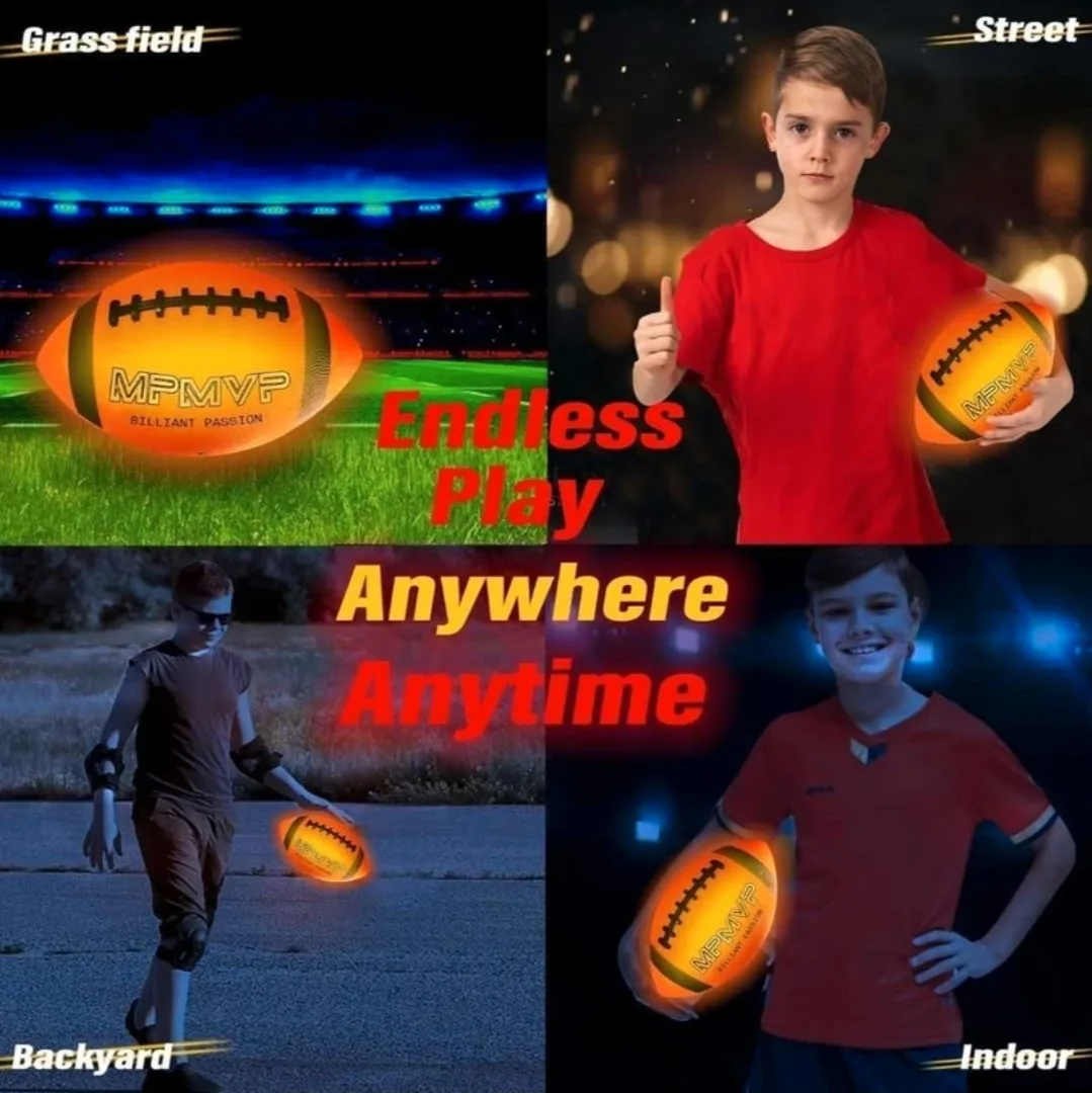 Glow in The Dark LED Football – Official Size 9 Game Ball image indicator(7)