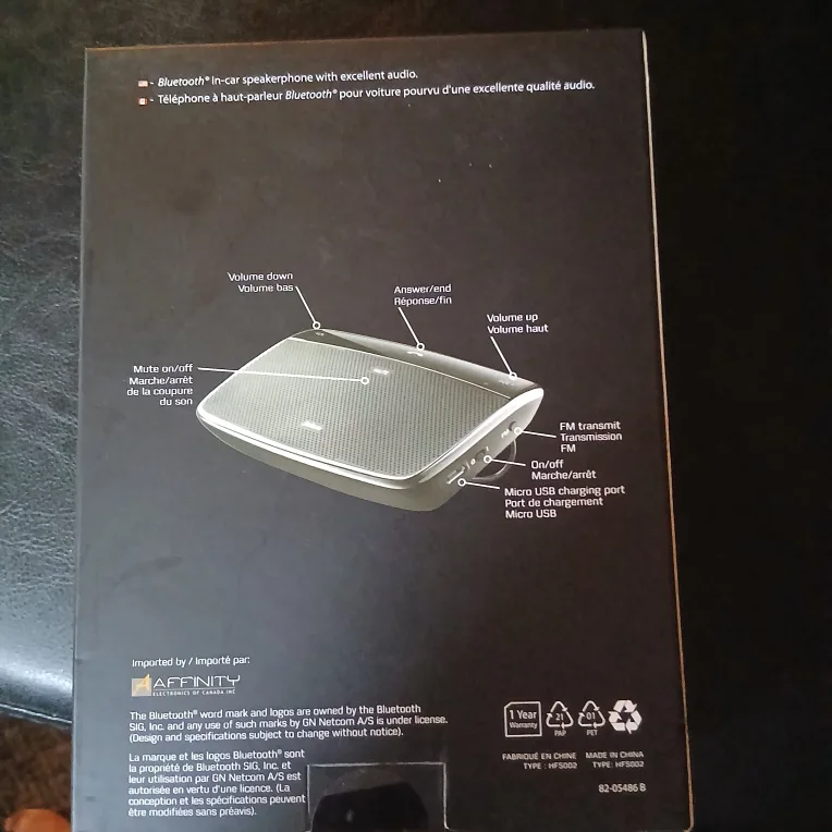 🍀🇨🇦Jabra Cruiser II BT SP In-Car Speakerphone - New image indicator(3)