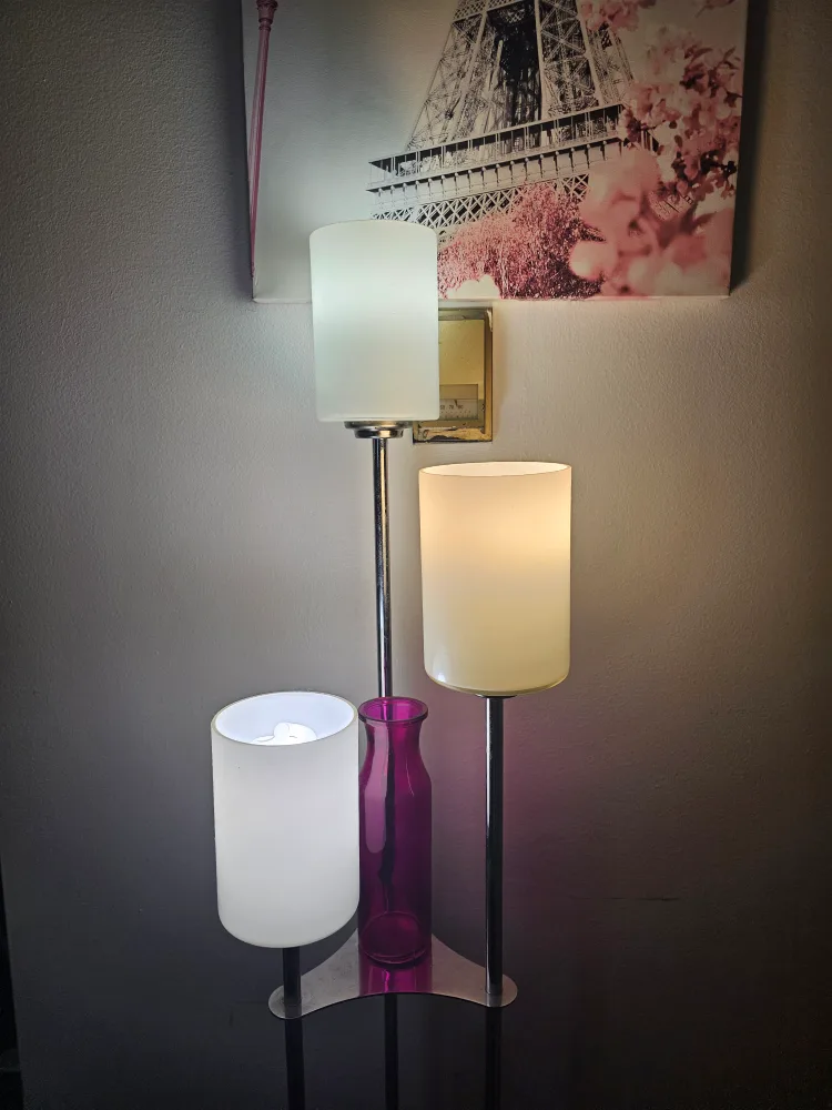 Modern Metal Floor Lamp with Shelves image indicator(2)