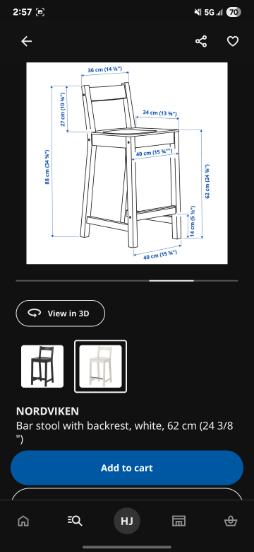 IKEA Trotten Table & Nordviken Bar Stool Set - photo 3
