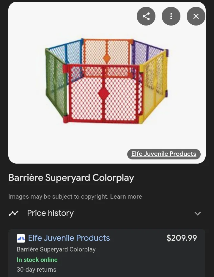 Used. Elfe Juvenile Superyard Colorplay Playpen thumbnail