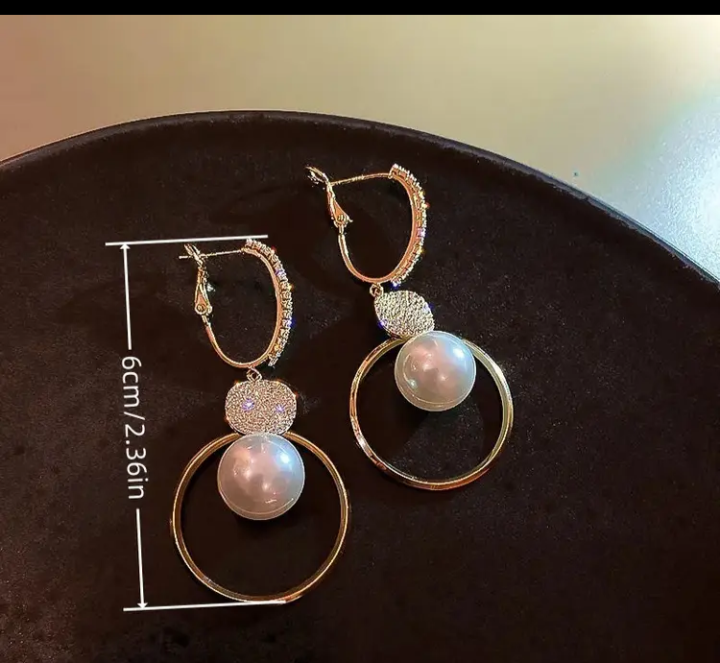Pearl Drop Earrings - Gold Tone - photo 4