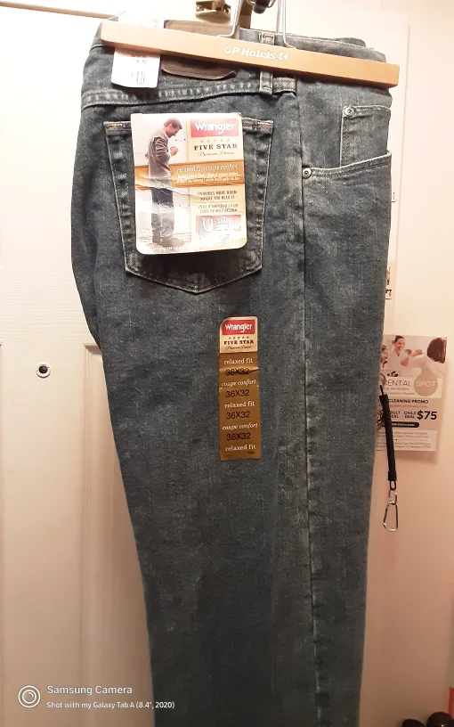 Wrangler Five Star Relaxed Fit Jeans 36x32 thumbnail