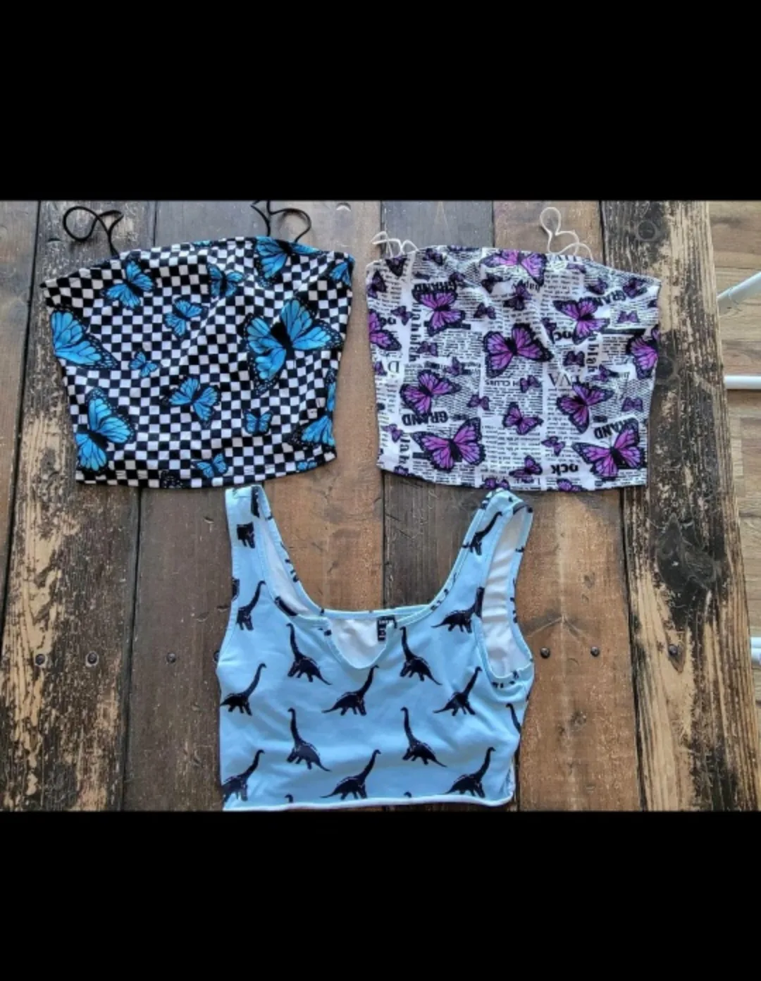 Crop Top Bundle - 3 super cute tanks. Ladies medium. thumbnail