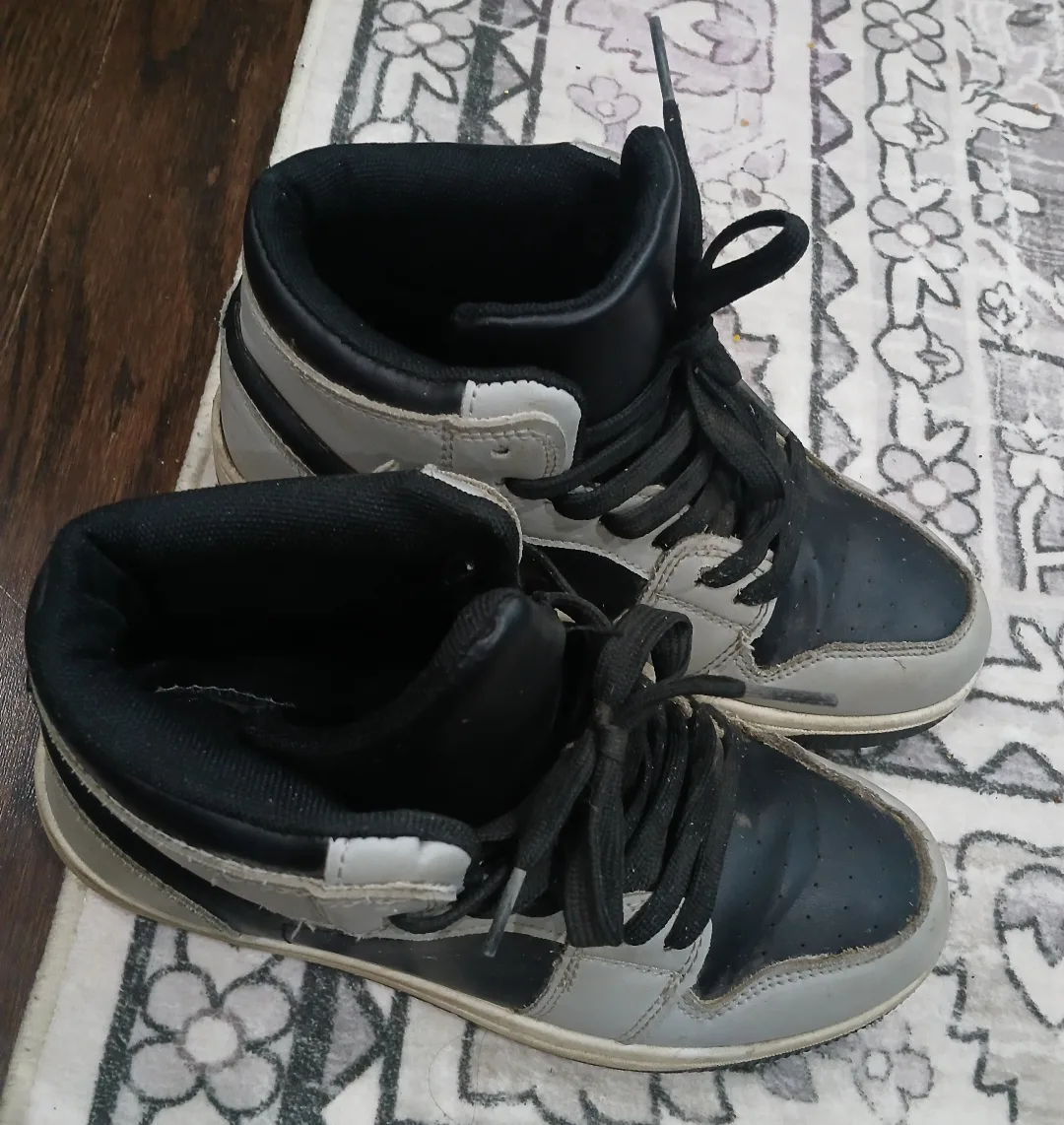Black & Grey High-Top Sneakers thumbnail