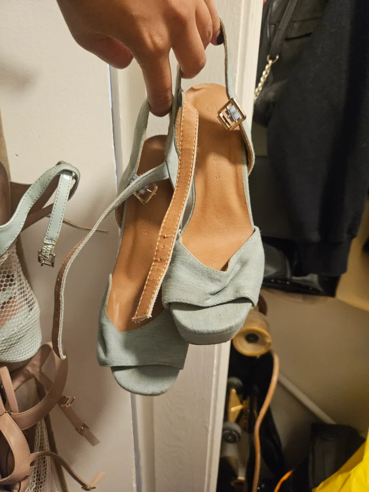 Light Blue Denim Heels - Size 7 thumbnail