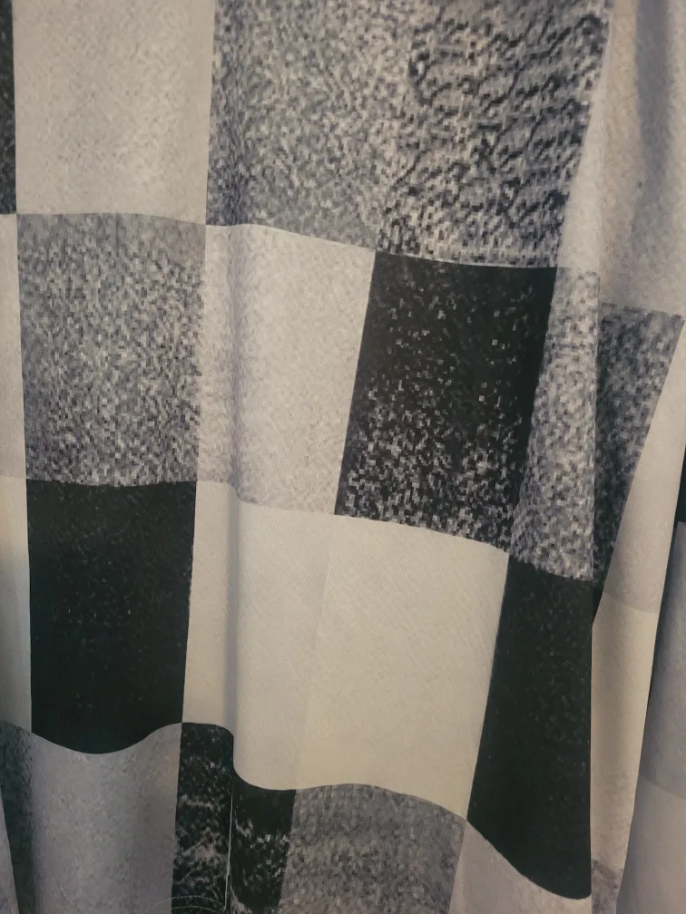 Men's Black & White Plaid Polo Shirt image indicator(4)