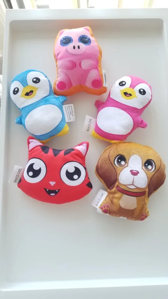 New Assorted Plushies - Dog, Cat, Penguin, Pig thumbnail
