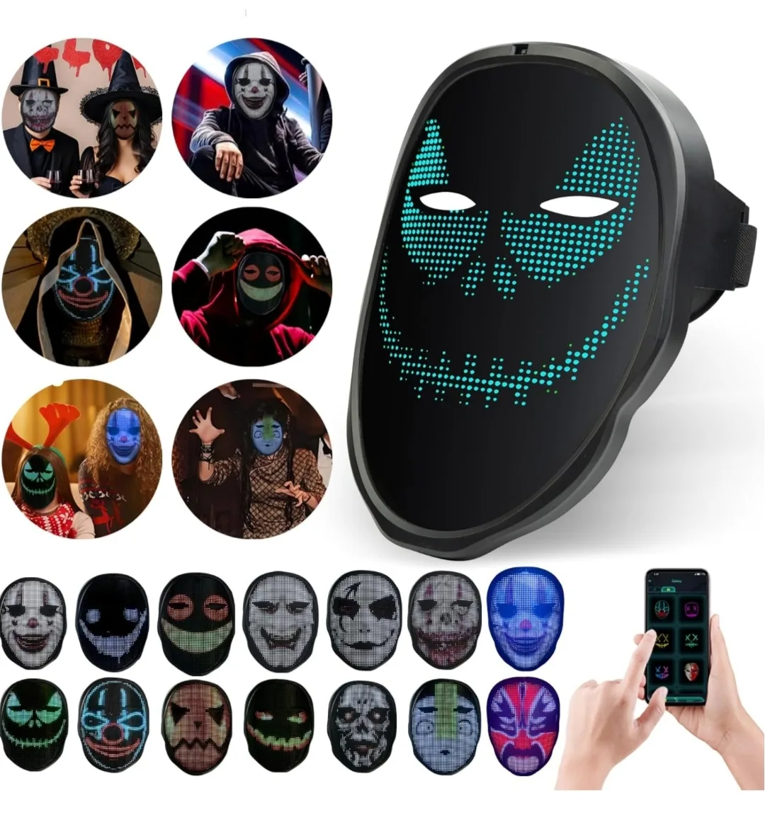 LED Light-Emitting Mask with Animated Patterns thumbnail