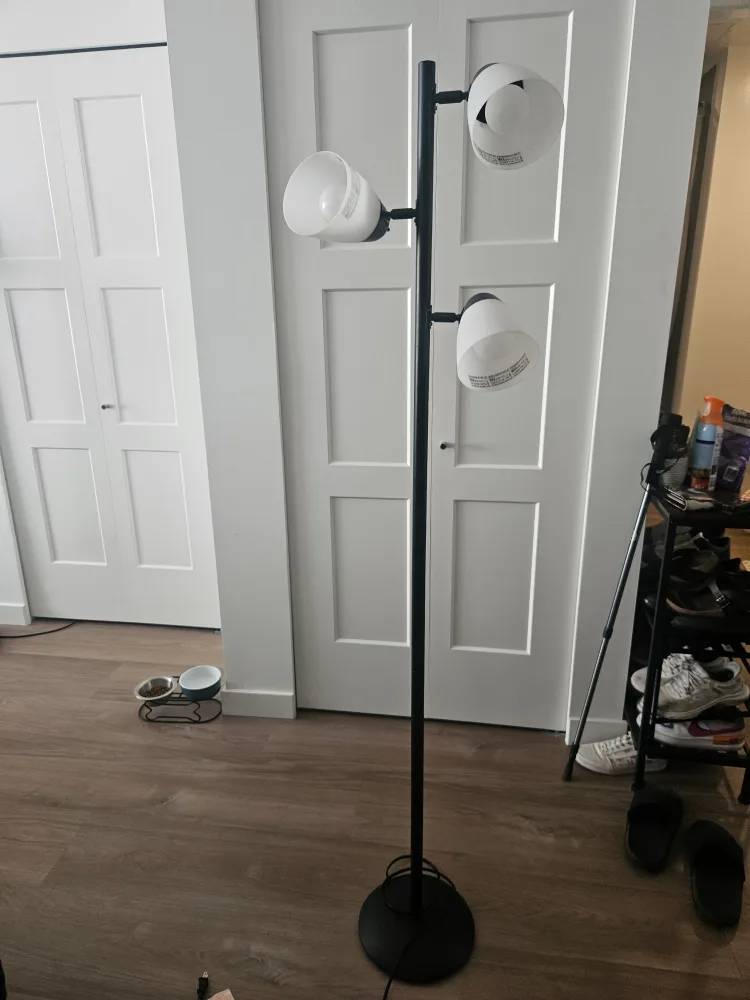 3-Light Floor Lamp - Black Finish thumbnail