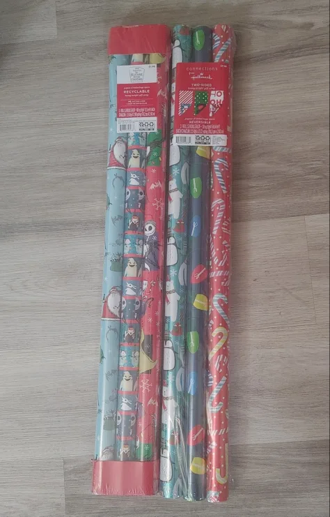 Holiday Wrapping Paper - 3 Rolls Each thumbnail