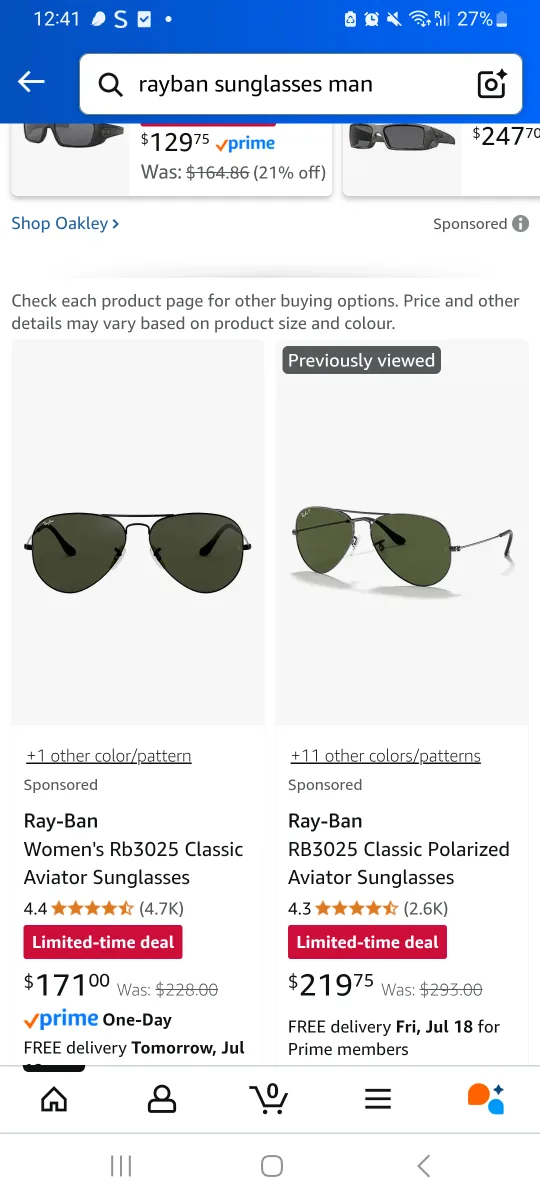 Ray ban- Black/Green thumbnail