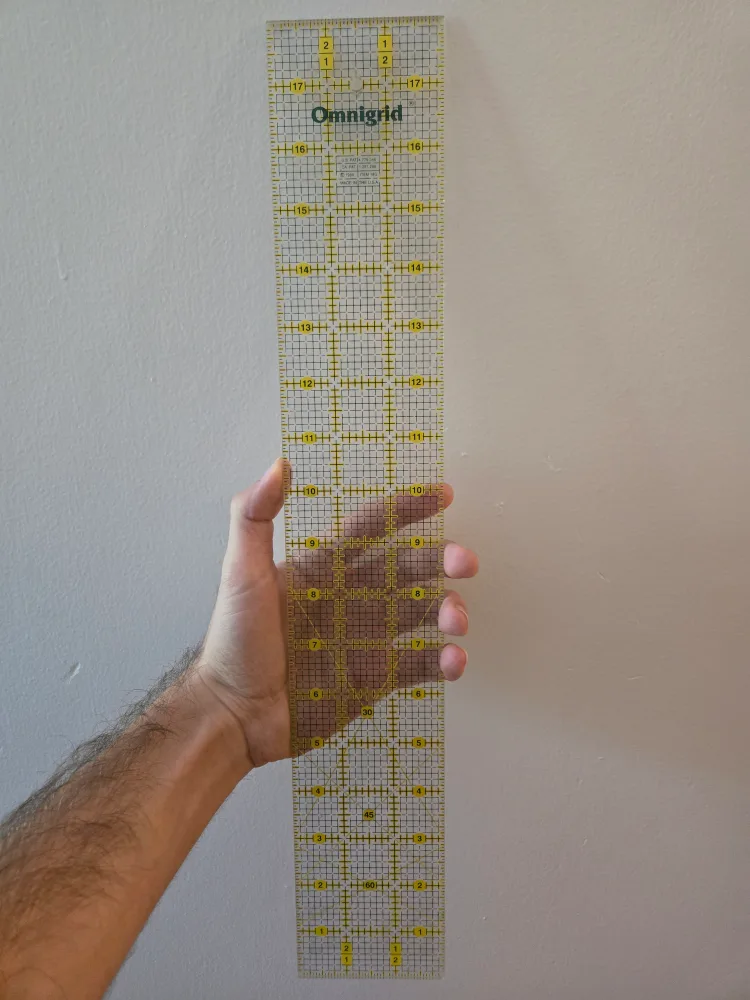 Dritz Omnigrip Non Slip Quilter's Ruler, 2-1/2 by 12-1/2-Inch thumbnail