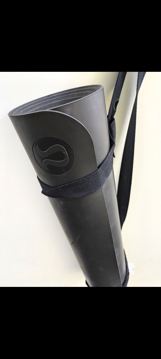 Lululemon Black Yoga Mat with Strap