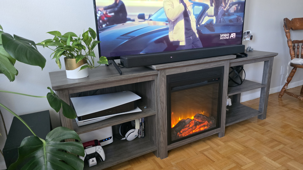 TV Stand with Fireplace Insert