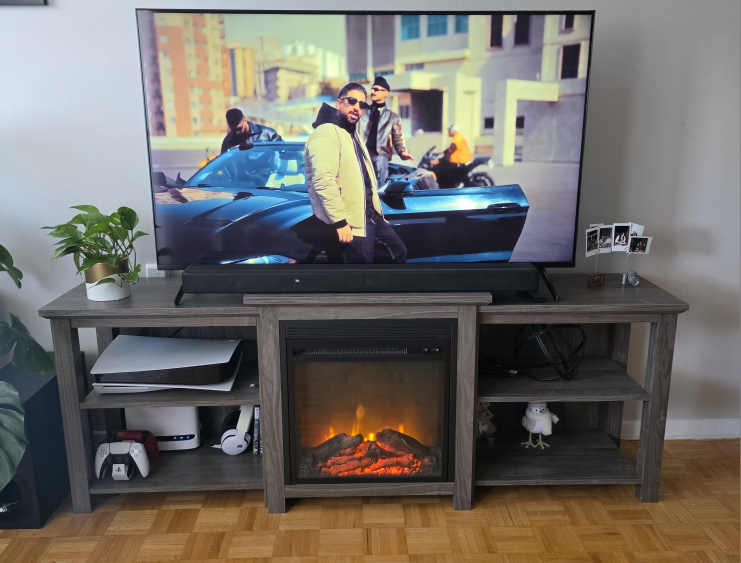 TV Stand with Fireplace Insert - photo 2