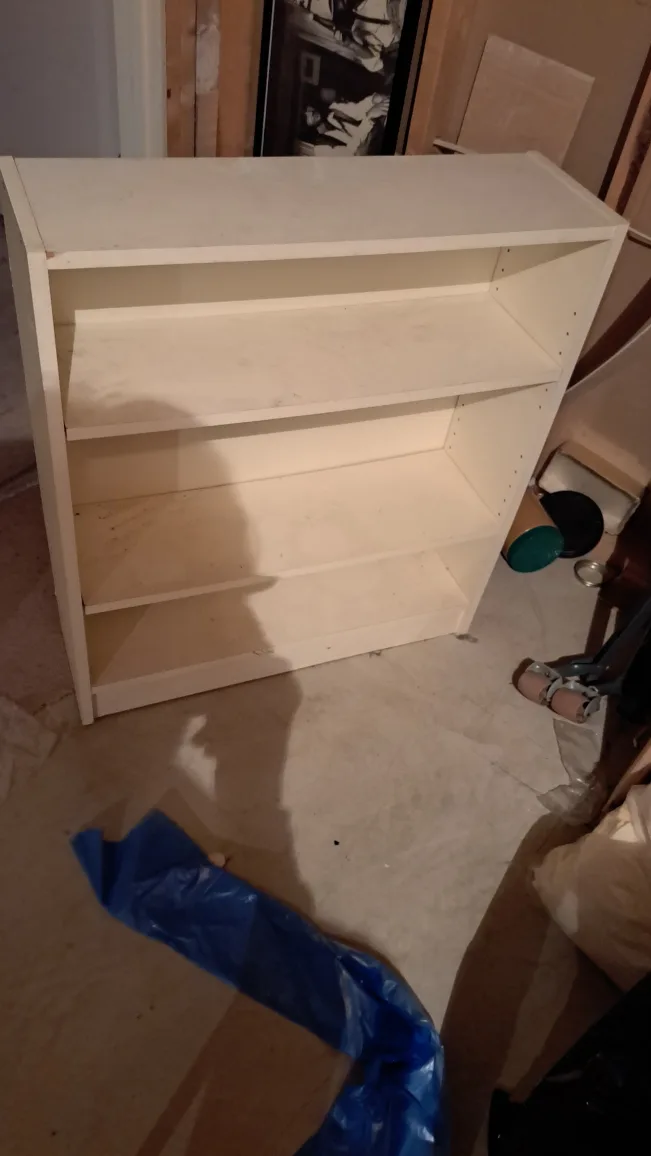 White Bookcase with Shelves thumbnail