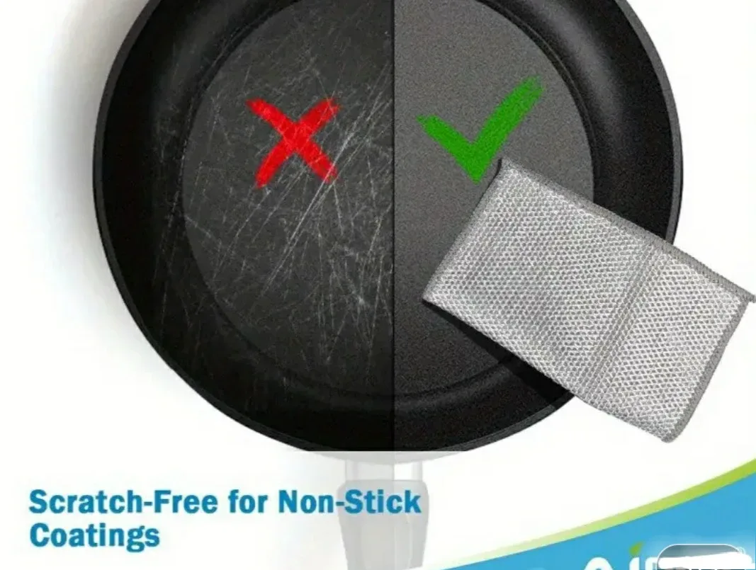 🇨🇦6 new Silver Mesh Cleaning Cloths - 7 inch image indicator(2)