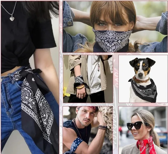 Bandana - Black, Red, White thumbnail