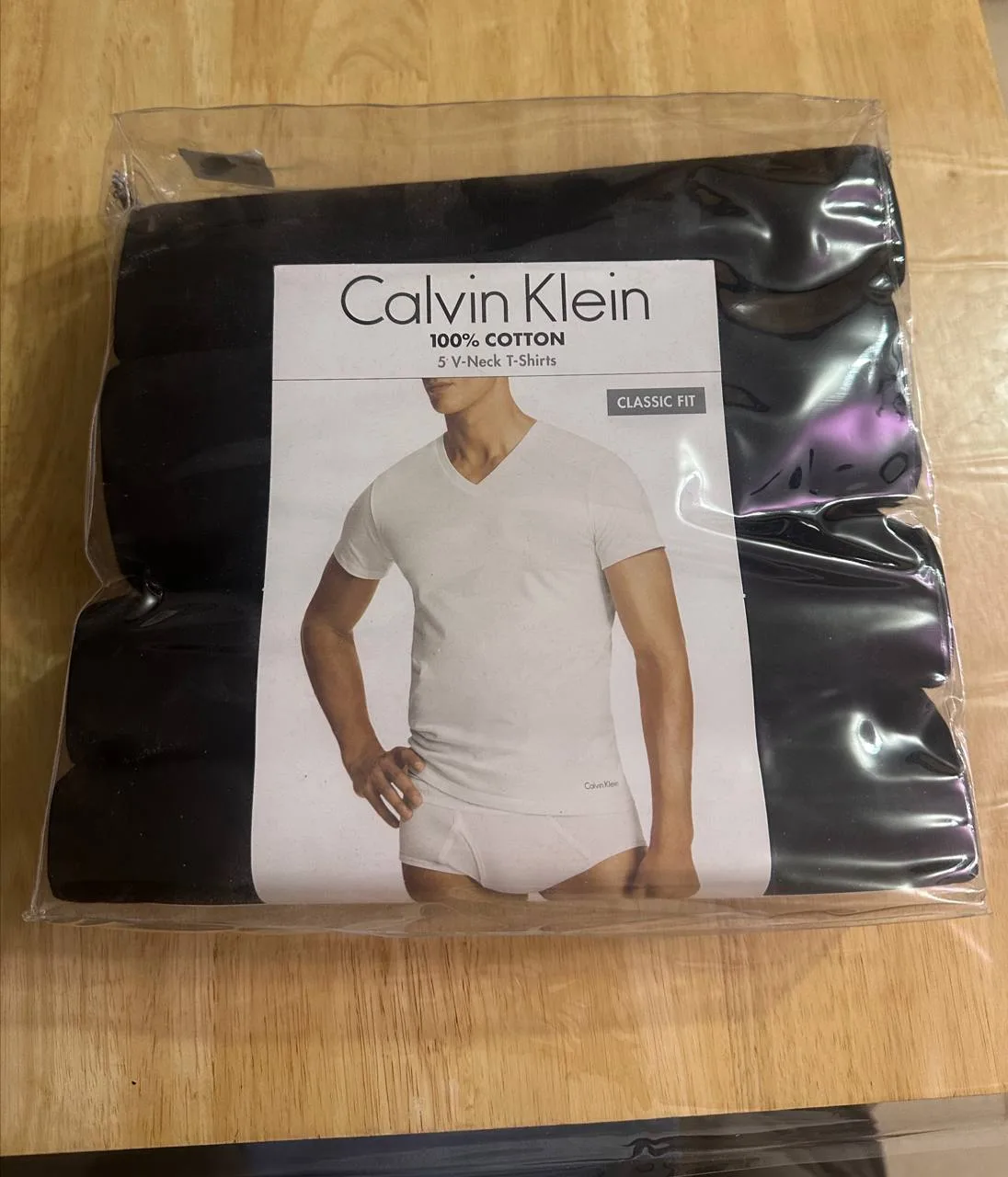 Calvin Klein 100% Cotton V-Neck T-Shirts (4-Pack) – Size S thumbnail