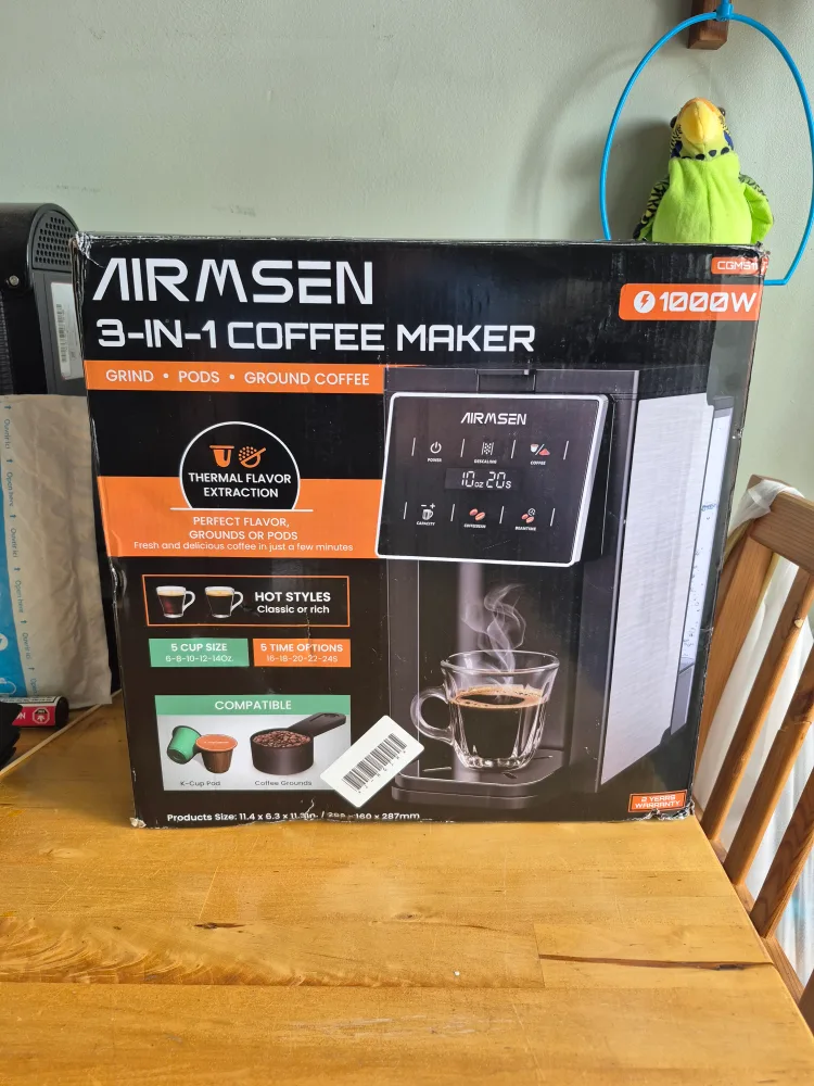 3-in-1 Coffee Maker - Grind, Pods, Ground Coffee thumbnail