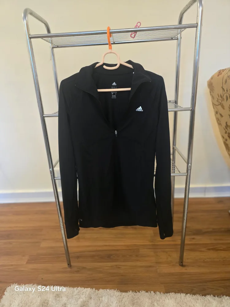 Adidas Black Half-Zip Pullover - Size S thumbnail