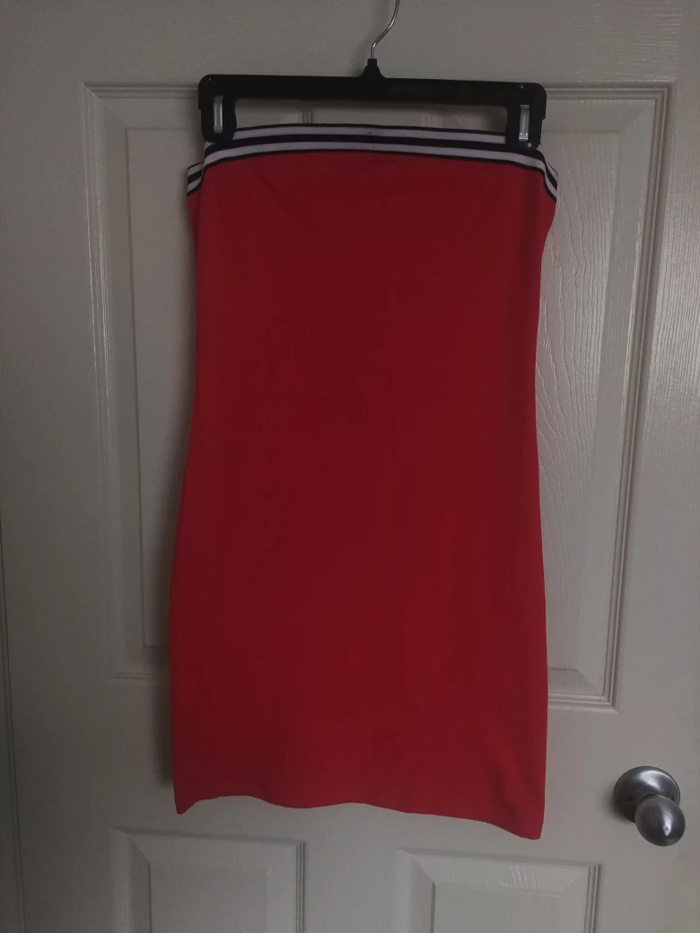 Red Strapless Mini Dress