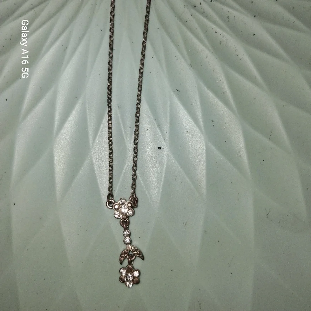 Flower & Moon Pendant Necklace image indicator(2)