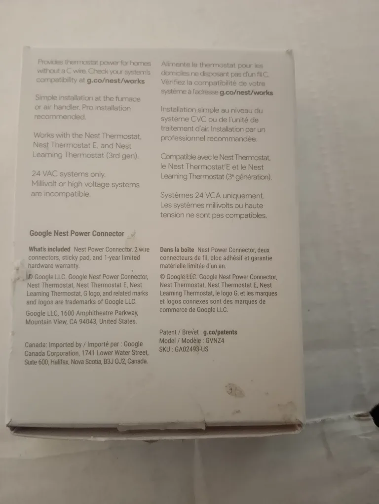 Google Nest Power Connector - New in Box image indicator(2)