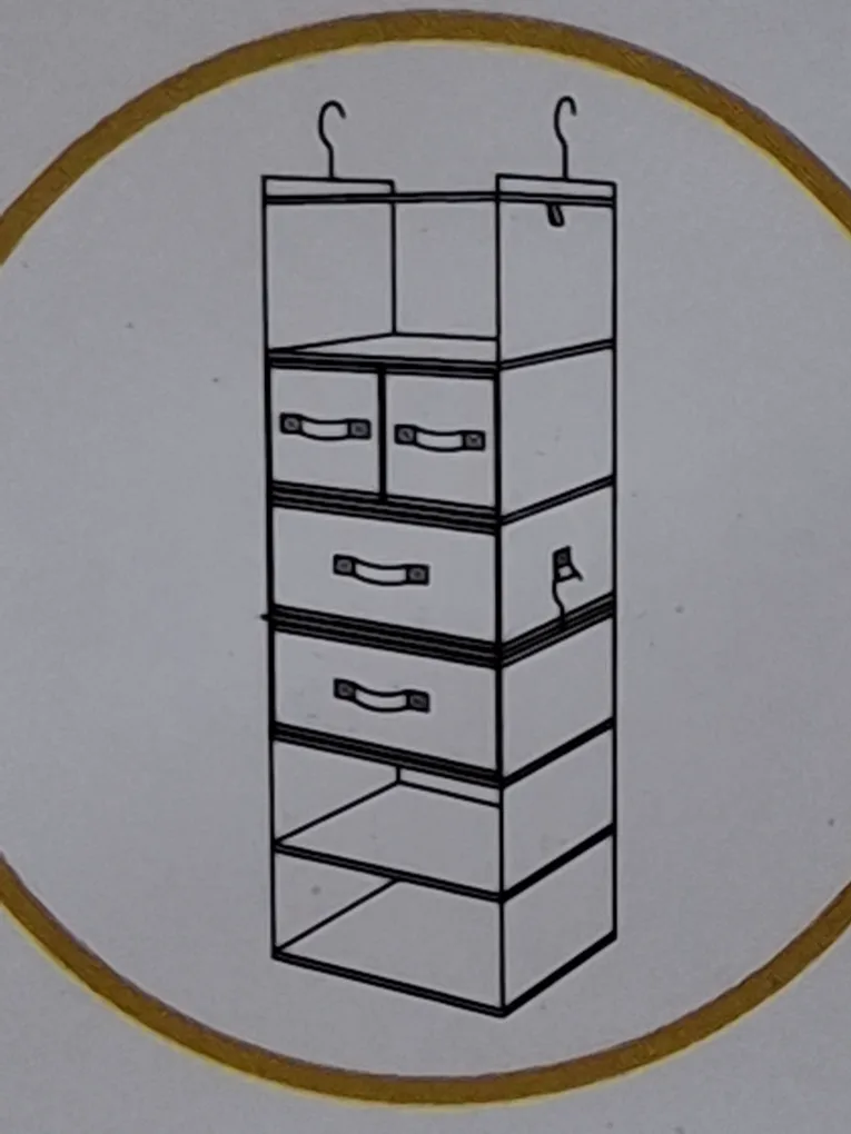 Smirly Hanging Closet Organizer - Grey image indicator(2)