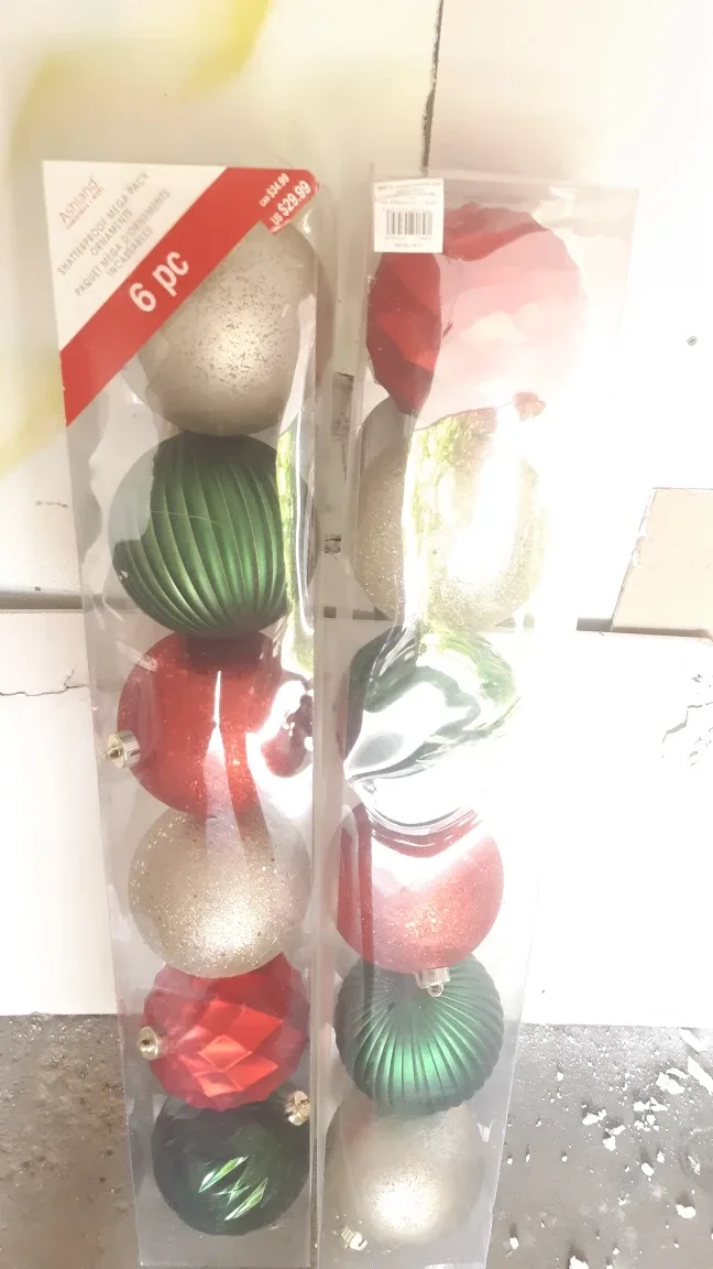 Ashland Shatterproof Mega Pack Ornaments, 6 pc thumbnail