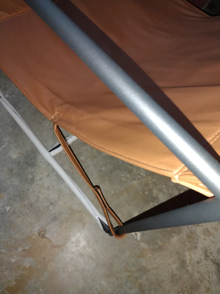 Brown Leather Sling Chair image indicator(7)