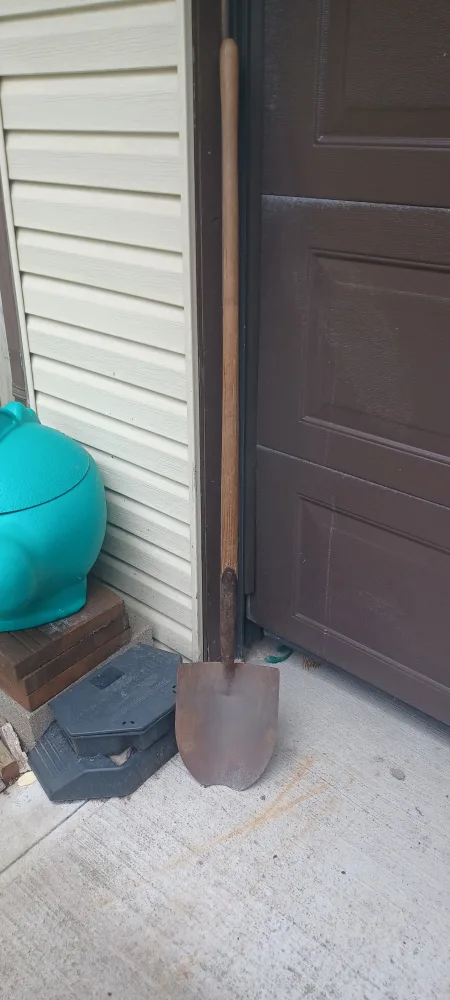 Used Shovel with Wooden Handle thumbnail
