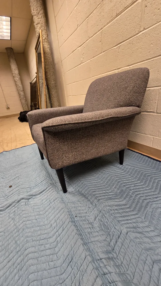West Elm Grey Armchair thumbnail