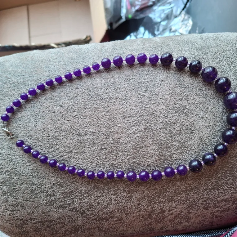 Amethtst Beaded Necklace thumbnail