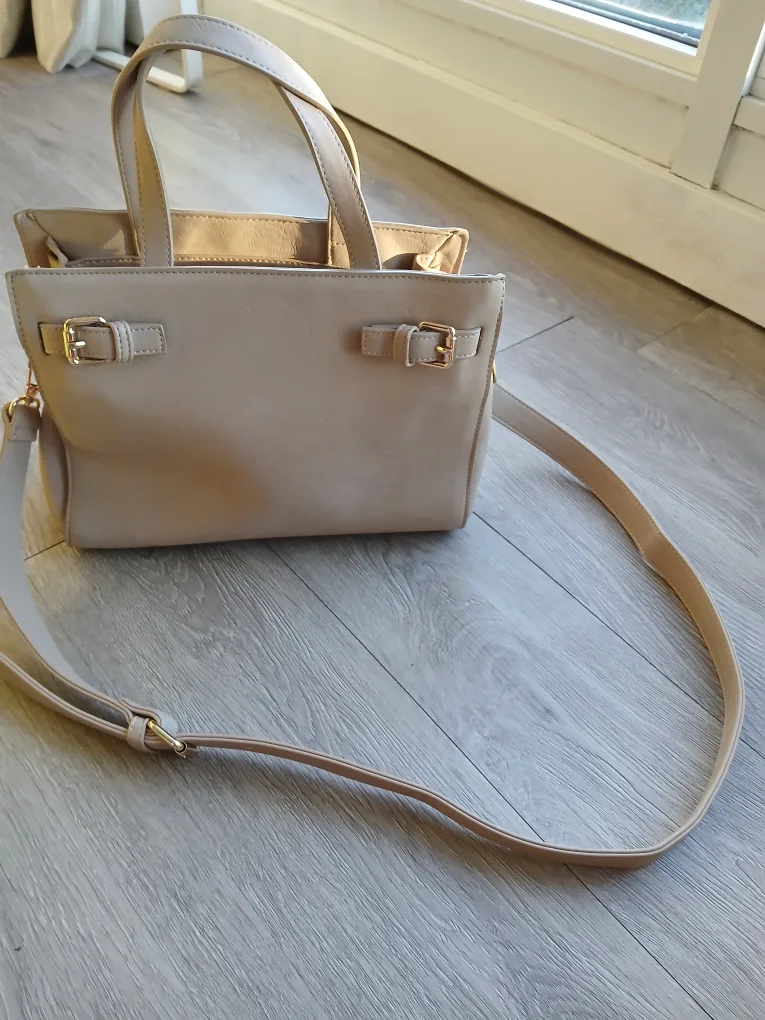 Beige handbag or crossbody bag; beautiful purse thumbnail