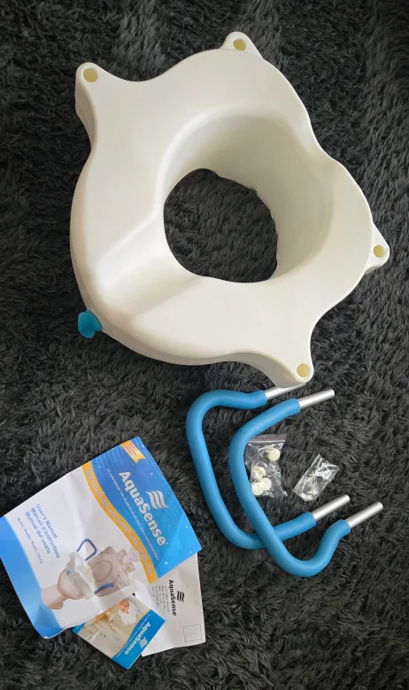 AquaSense 3-in-1 Raised Toilet Seat w/ Armrests thumbnail