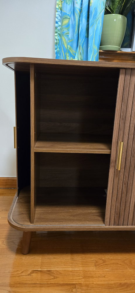 Brown Wood Accent Cabinet with Doors - photo 3