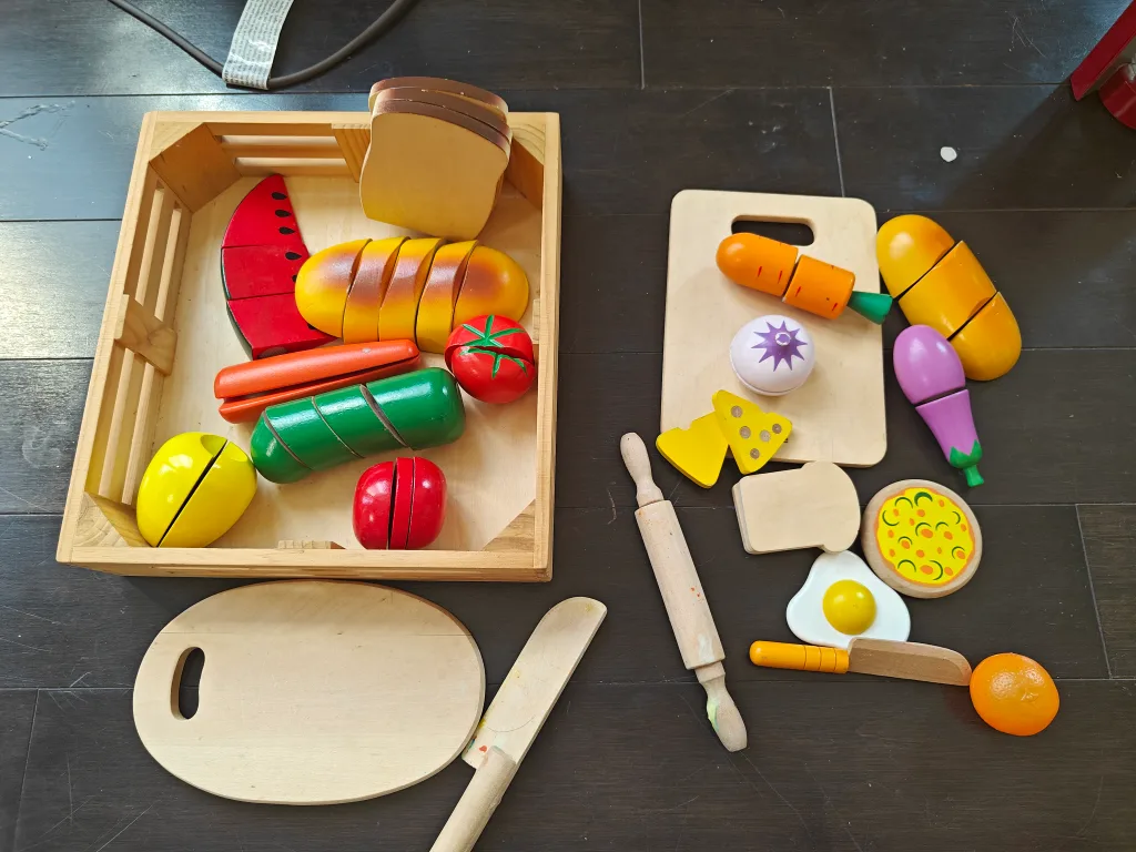 melissa doug and Hape wooden food cutting toy thumbnail