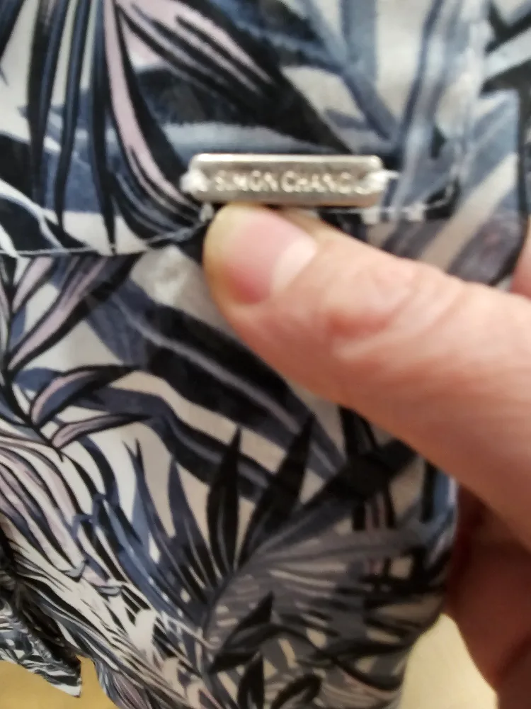 Simon Chang XS/TP Leaf Print Blouse image indicator(5)