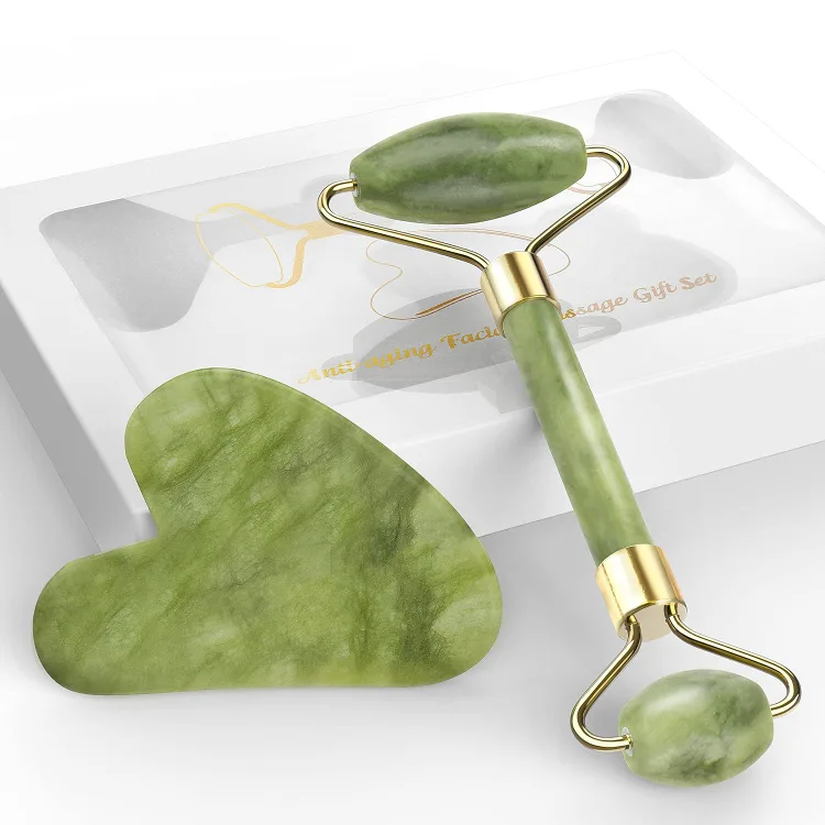 NEW Face Jade Roller & Gua Sha Scraping Massage thumbnail
